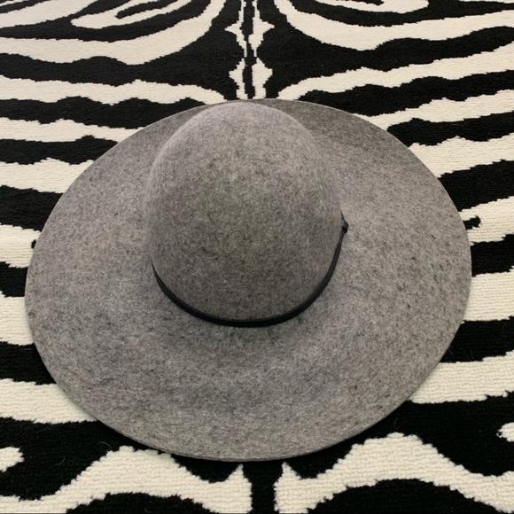 Halogen Wide Brim Wool Floppy Hat Gray - Picture 6 of 10